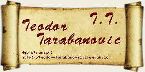 Teodor Tarabanović vizit kartica